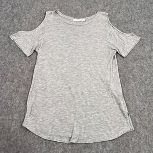 Rag & Bone Heather Gray Canyon Cold Shoulder‎ Short Sleeve Top Women's Size XS